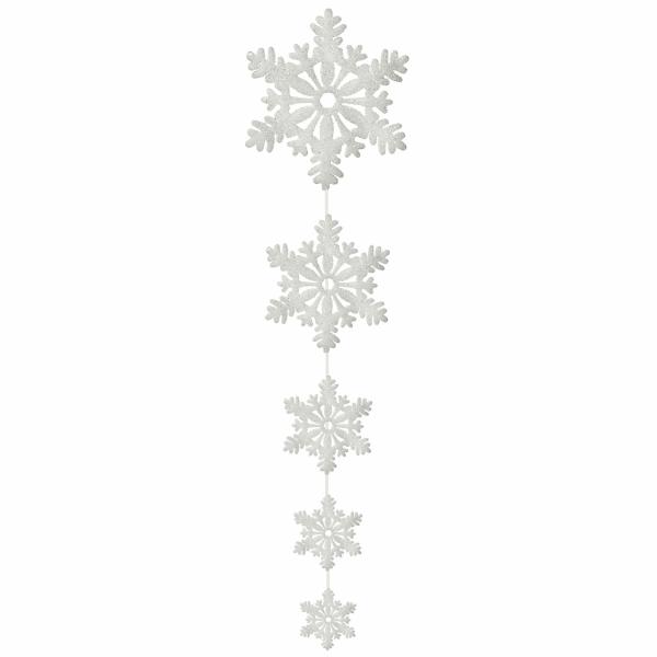 Snowflakes And Stars | White & Sequin Snowflake Decoration – Set Of 5 Snowflakes And Stars Snowflakes And Stars