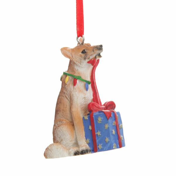 Tree Decorations | Dingo With Present Australiana Christmas Tree Decoration Tree Decorations Tree Decorations