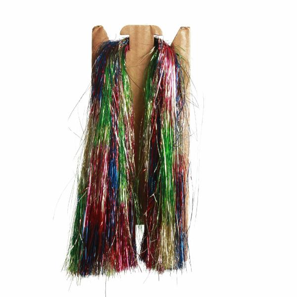 Tree Garlands | Bright Multicolour Metallic Tinsel Fringe Tree Decorations Tree Garlands