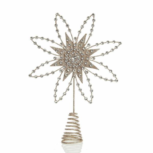 Tree Toppers | Elegant Metal And Jewel Tree Topper Tree Decorations Tree Toppers