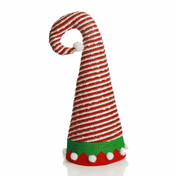 Tree Toppers | Striped Elf Hat Tree Topper Tree Decorations Tree Toppers