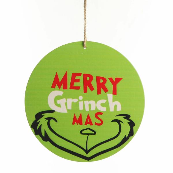 Wall Hangings And Signs | Green Merry Grinchmas Christmas Sign Decor Wall Hangings And Signs