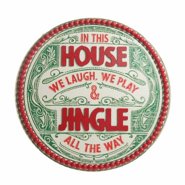 Wall Hangings And Signs | Jingle All The Way Retro Wooden Christmas Sign Decor Wall Hangings And Signs