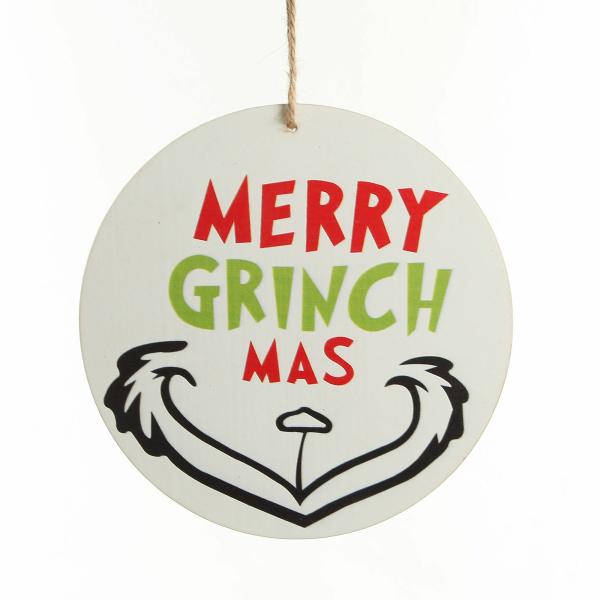 Wall Hangings And Signs | White Merry Grinchmas Christmas Sign Decor Wall Hangings And Signs