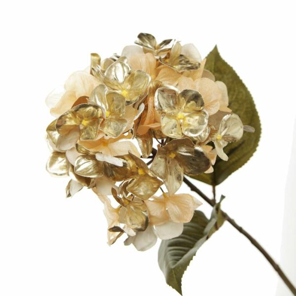 Christmas Flowers | Luxe Gold Hydrangea Flower Stem Christmas Flowers Christmas Flowers